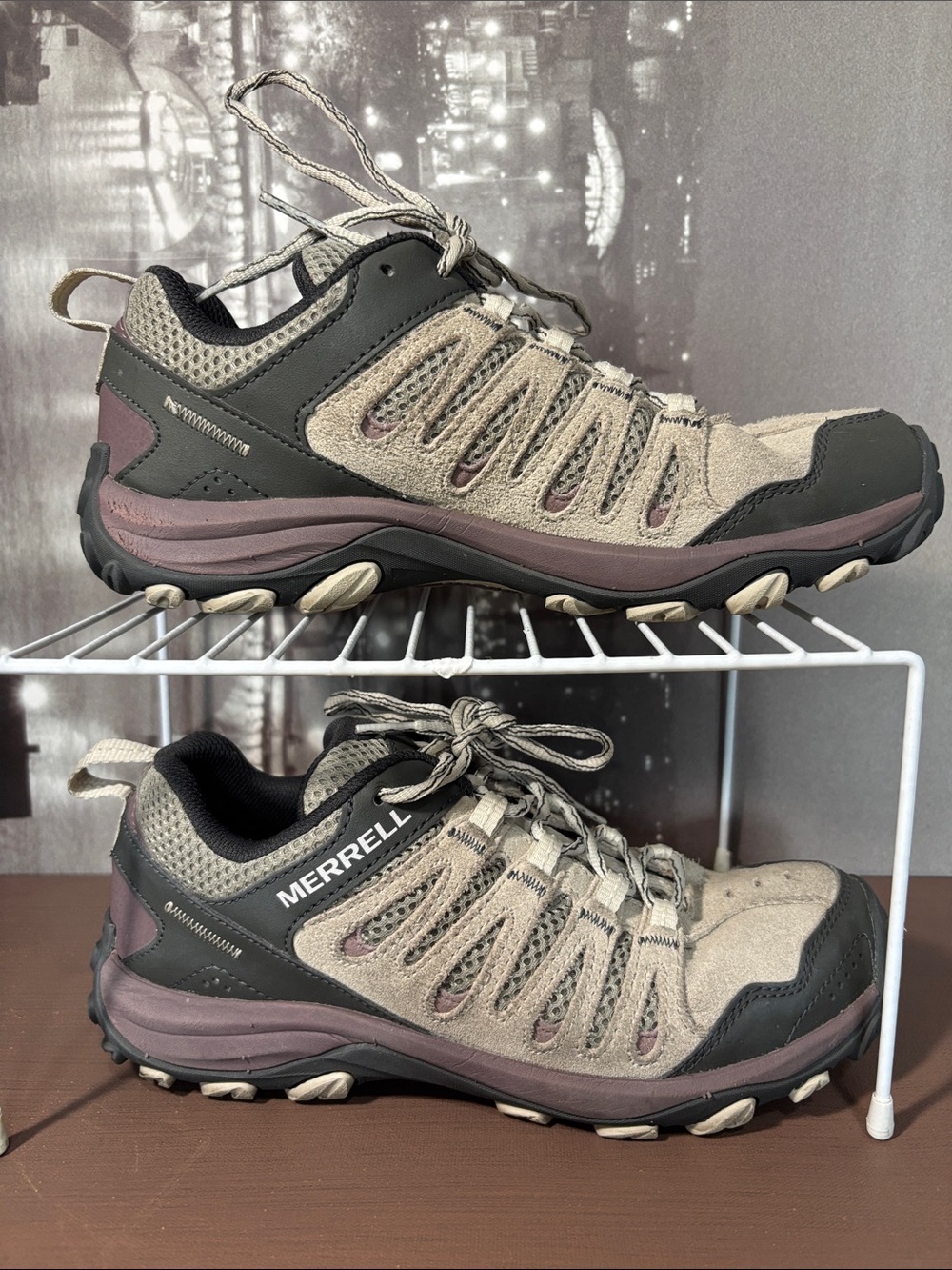 Merrell women’s crosslander Beige and Mauve Trail Hiking Shoes